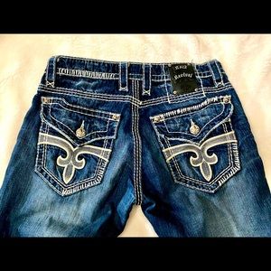 Mens Rock Revival Jeans 36 waist Dark Wash